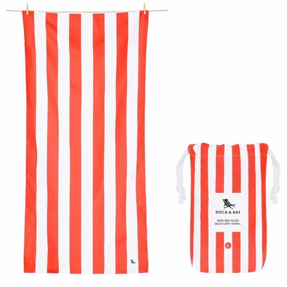 NWOT - Dock & Bay Waikiki Coral Microfiber Beach Towel, Size - L (63 x 31”) - Picture 9 of 11